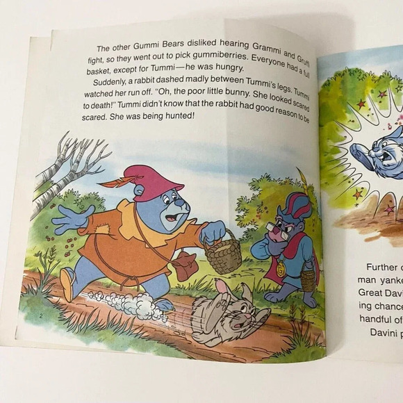1985 Disneys Gummi Bears Gummies To The  Rescue Read Along Book Only No Record - Picture 13 of 16